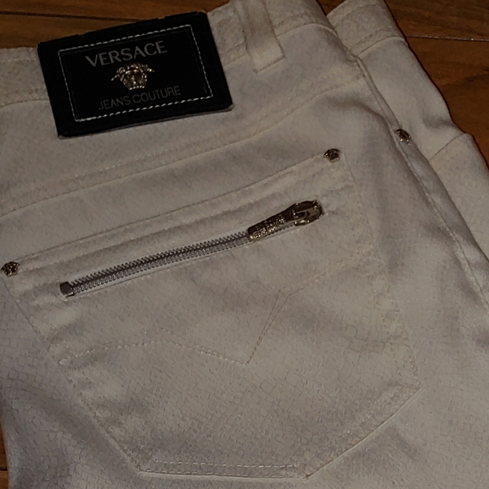 Versace Cream Skinny Jeans